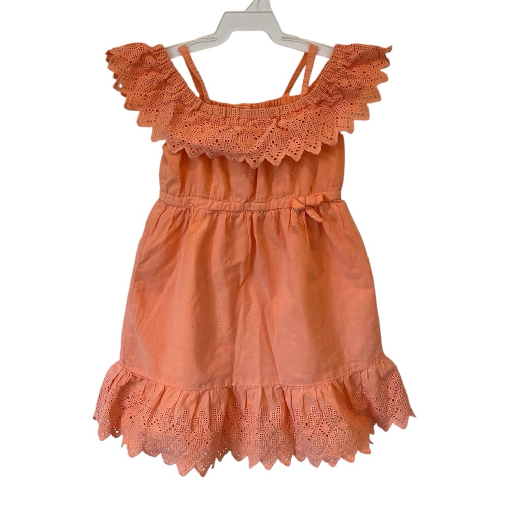 Janie and Jack Orange Ruffled Tiered Sundress